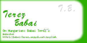 terez babai business card